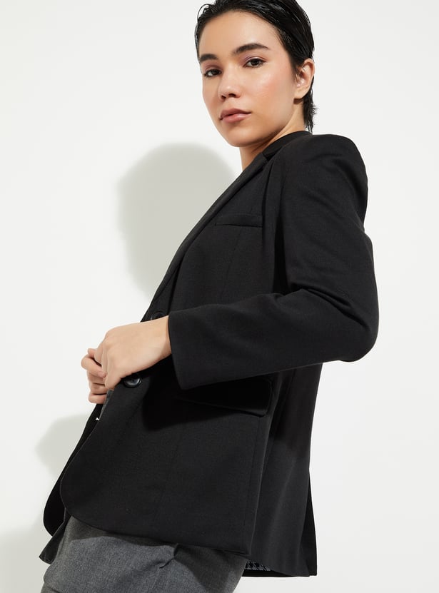 URB_N Women Solid Single-Breasted Blazer