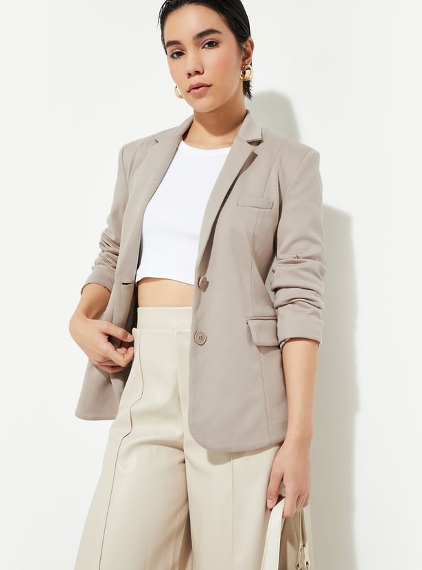 URB_N Women Solid Single-Breasted Blazer