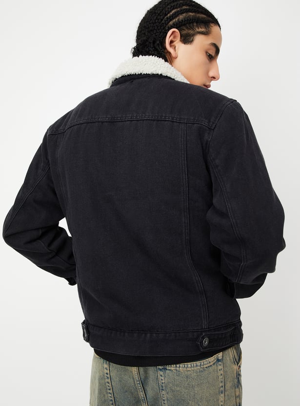 Buy Men Fleece Lined Denim Jacket Online at just