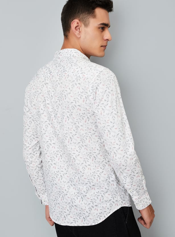 Men Slim Fit Printed Smart Casual Shirt