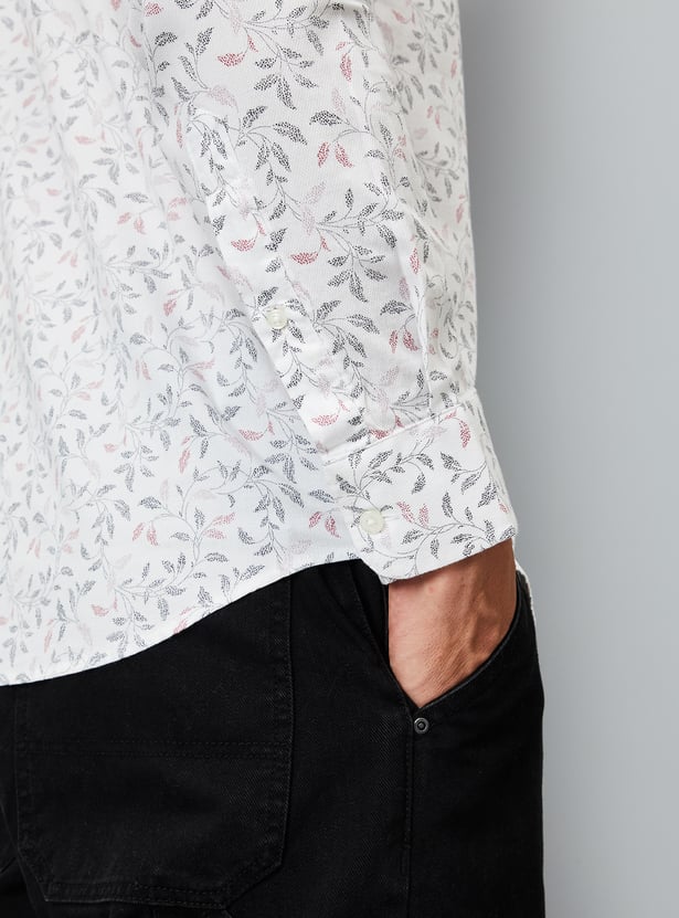Men Slim Fit Printed Smart Casual Shirt