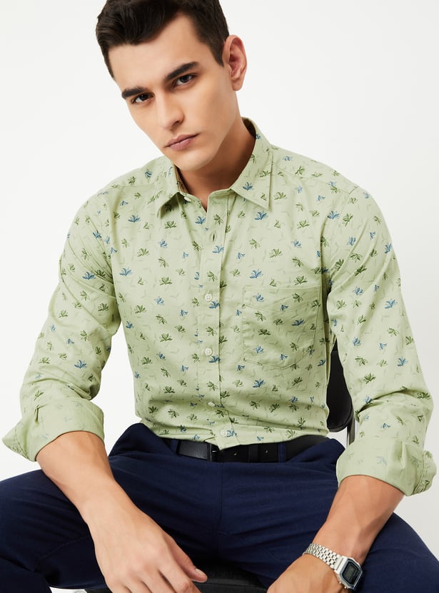 Men Printed Slim Fit Shirt