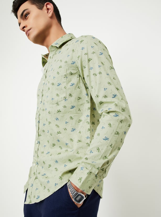 Men Printed Slim Fit Shirt
