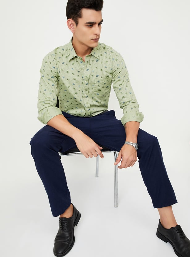 Men Printed Slim Fit Shirt