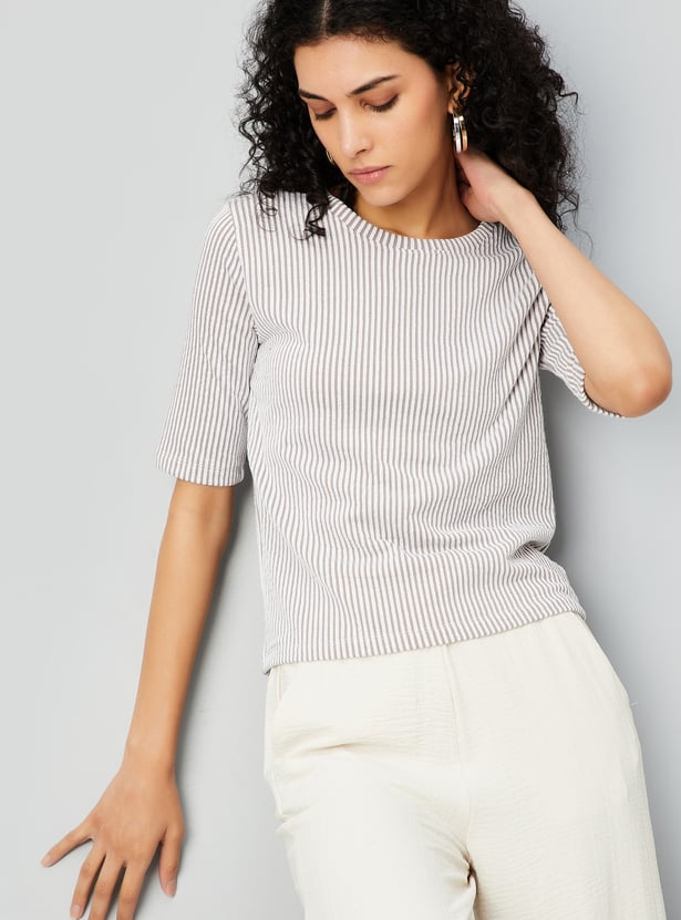 Women Striped Knit Top