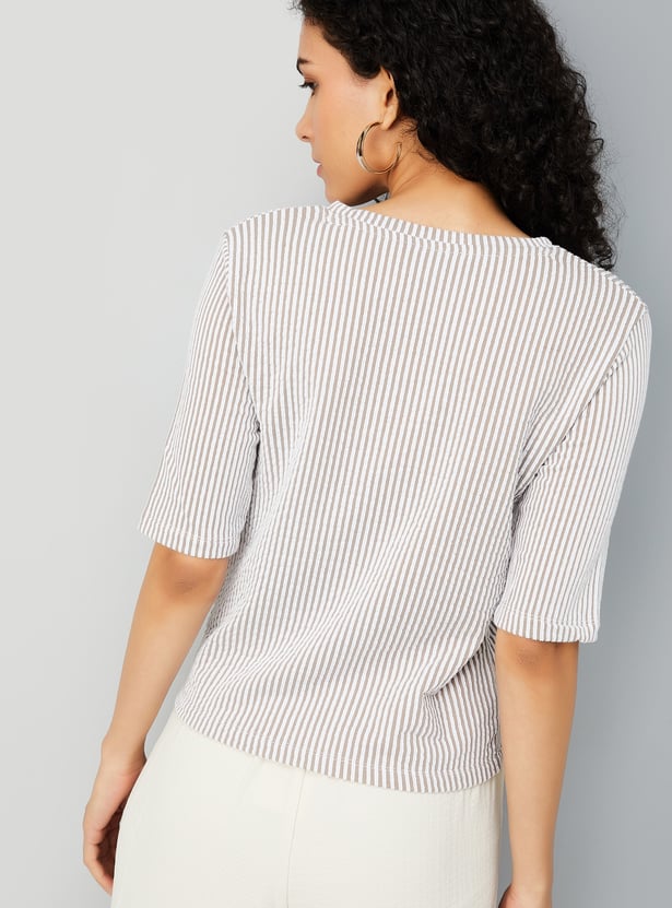 Women Striped Knit Top