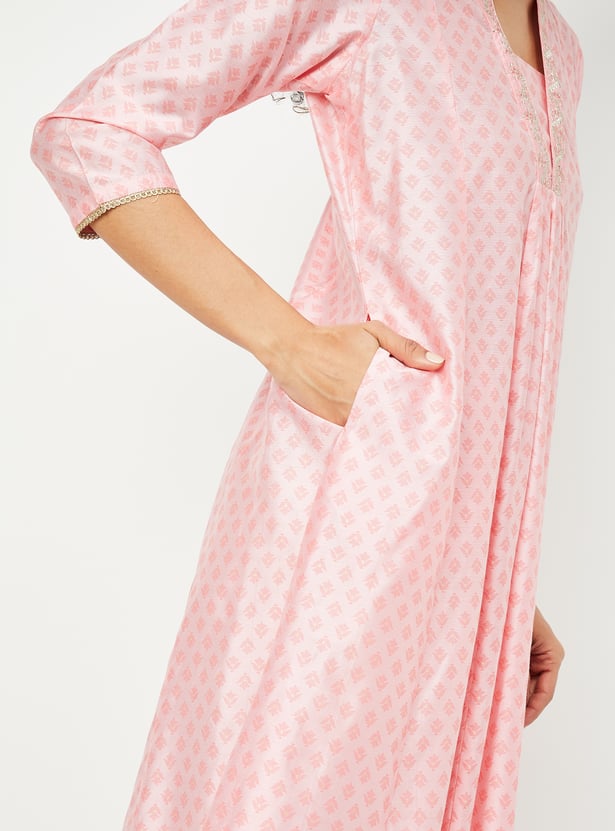 Women Printed A-line Kurta