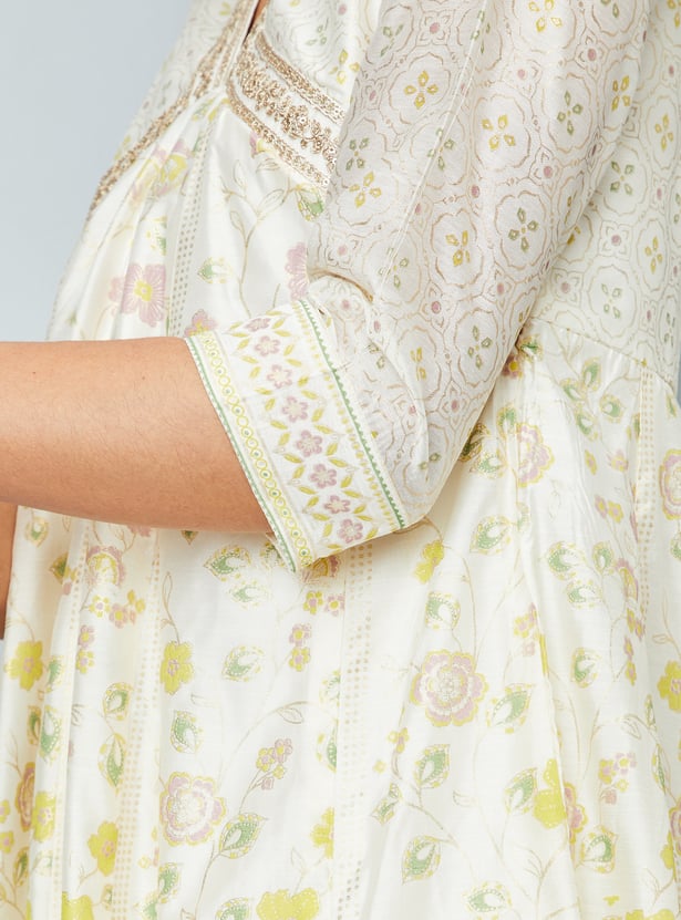 Women Floral Print Alia Cut Kurta