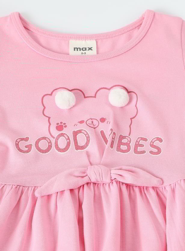 Girls Printed Fit & Flare Dress