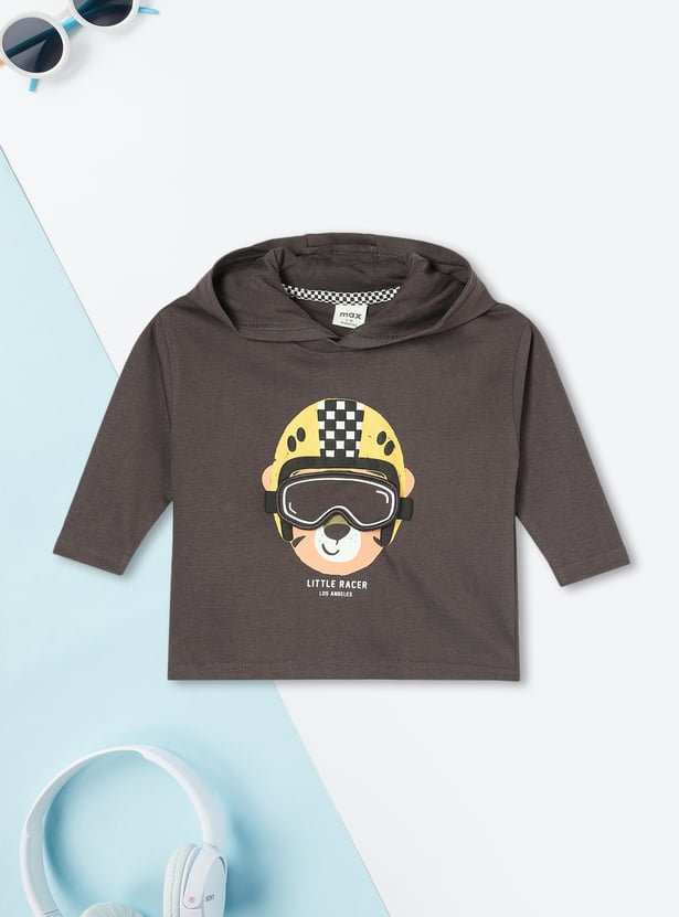 Boys Printed Hooded T-shirt