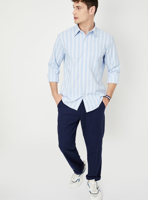Men Striped Slim Fit Shirt