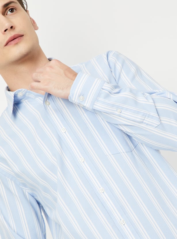 Men Striped Slim Fit Shirt