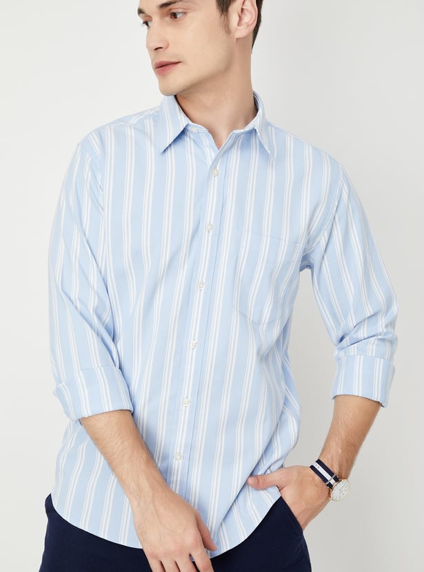 Men Striped Slim Fit Shirt
