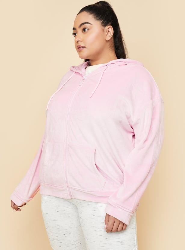 Women Solid Hooded Jacket