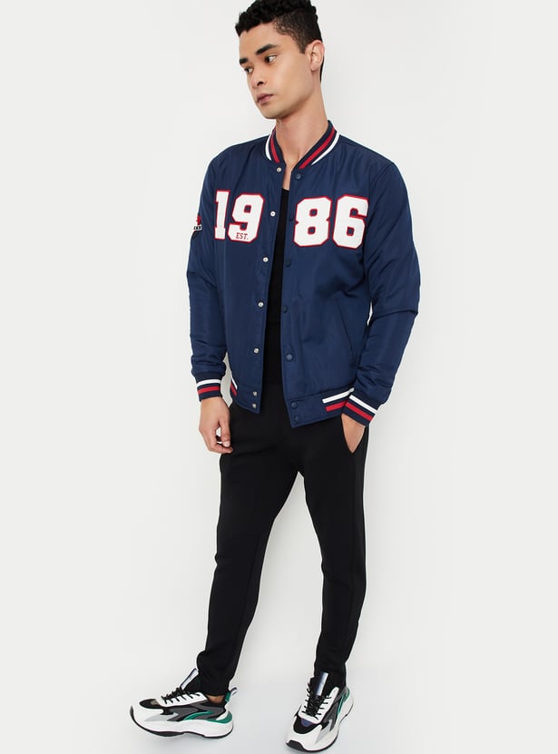 Men Embroidered Varsity Jacket