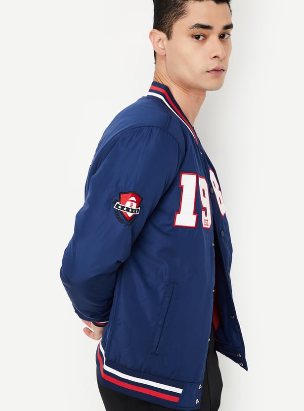 Men Embroidered Varsity Jacket