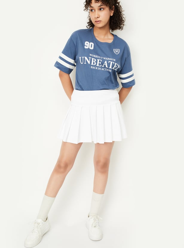 Women Printed Sports Oversized T-shirt