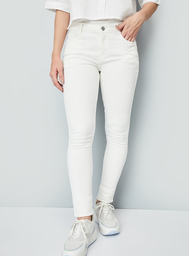 Women Solid Skinny Fit Push-Up Jeans