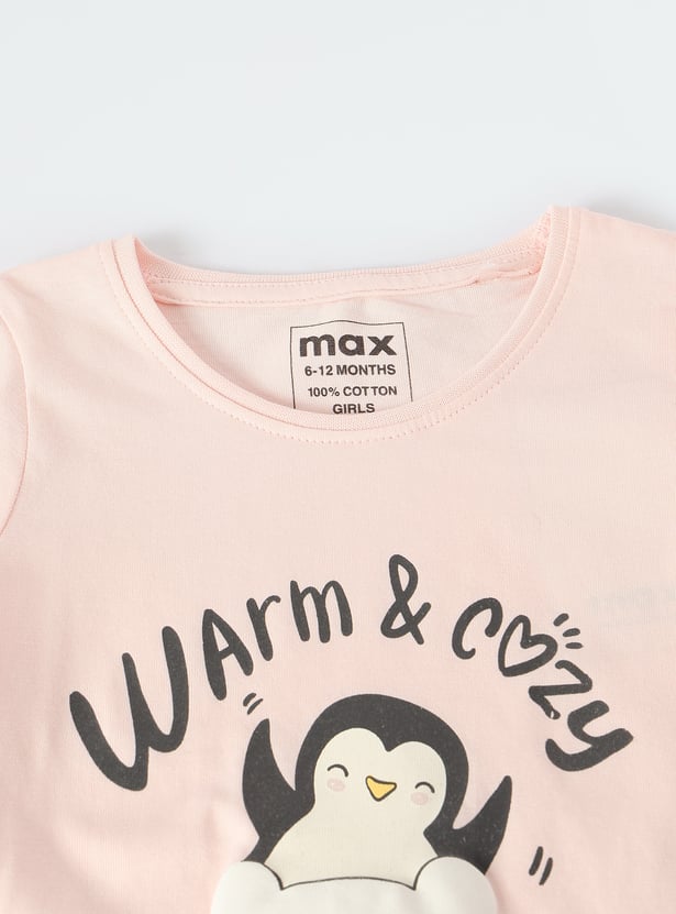 Girls Printed T-shirt - Pack of 2