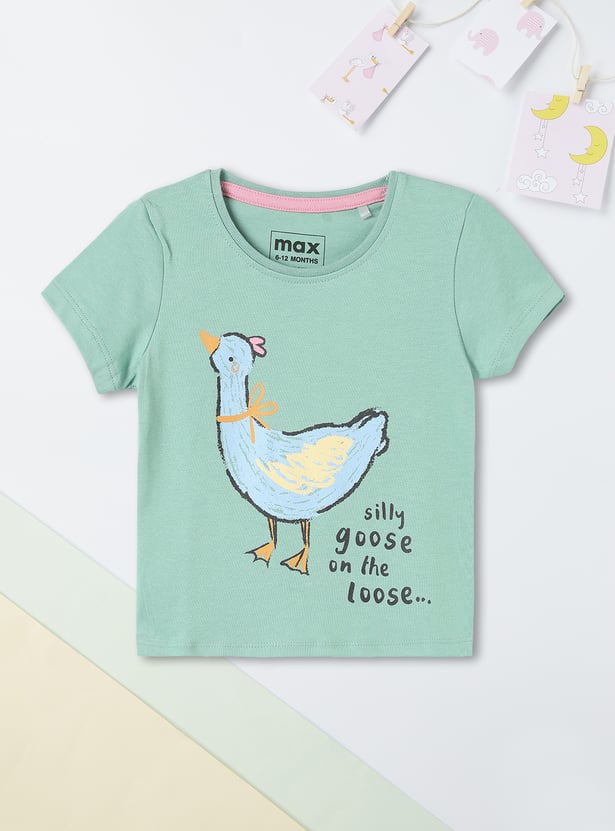 Girls Printed T-shirt - Pack of 2