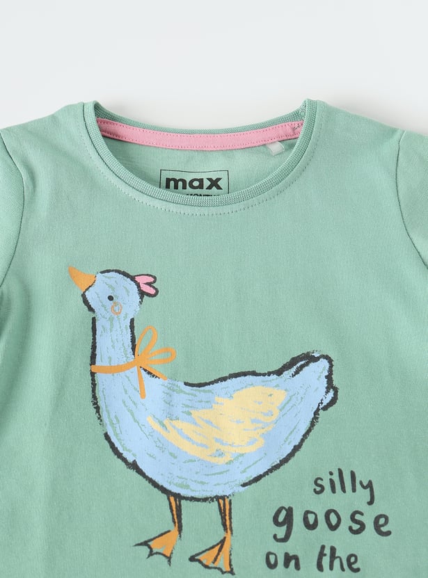 Girls Printed T-shirt - Pack of 2