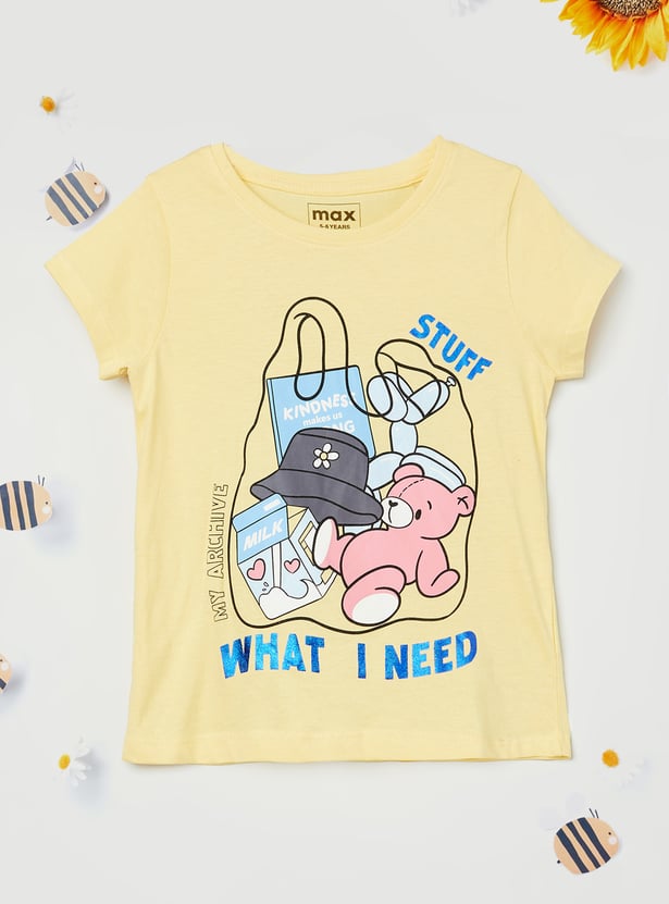 Girls Graphic Print T-shirt