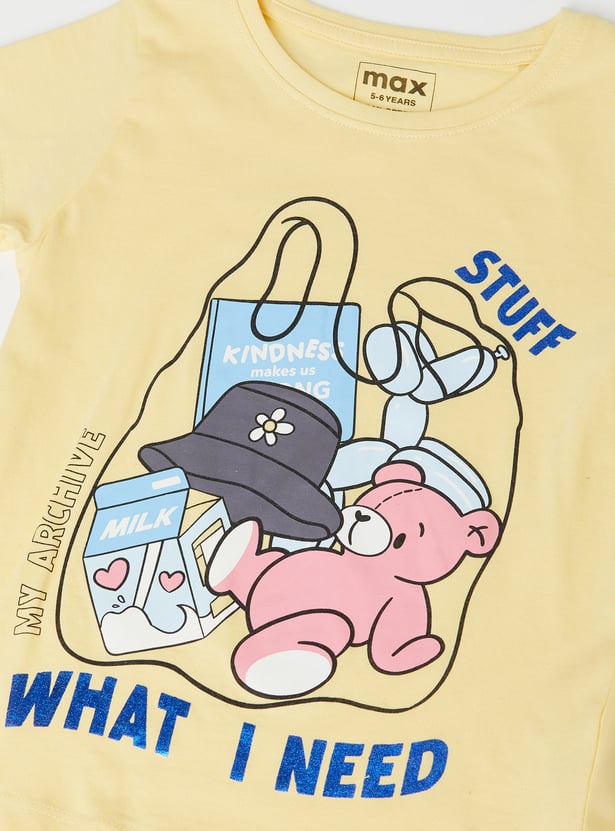 Girls Graphic Print T-shirt