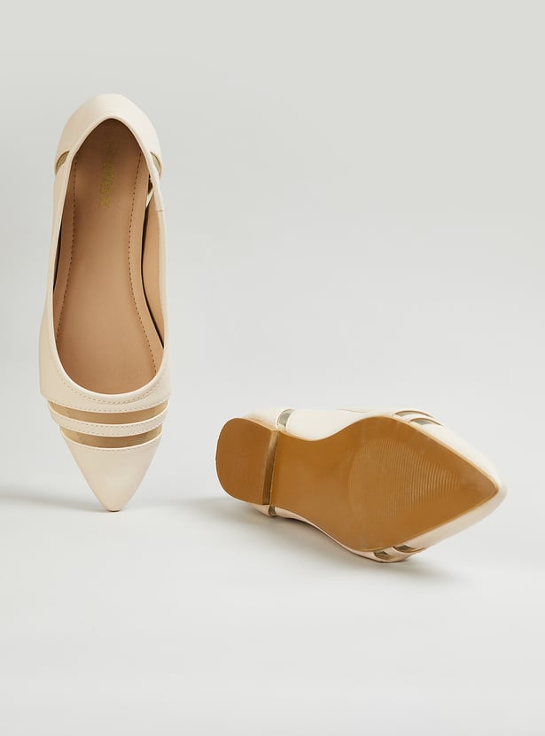 Women Panelled Ballerinas