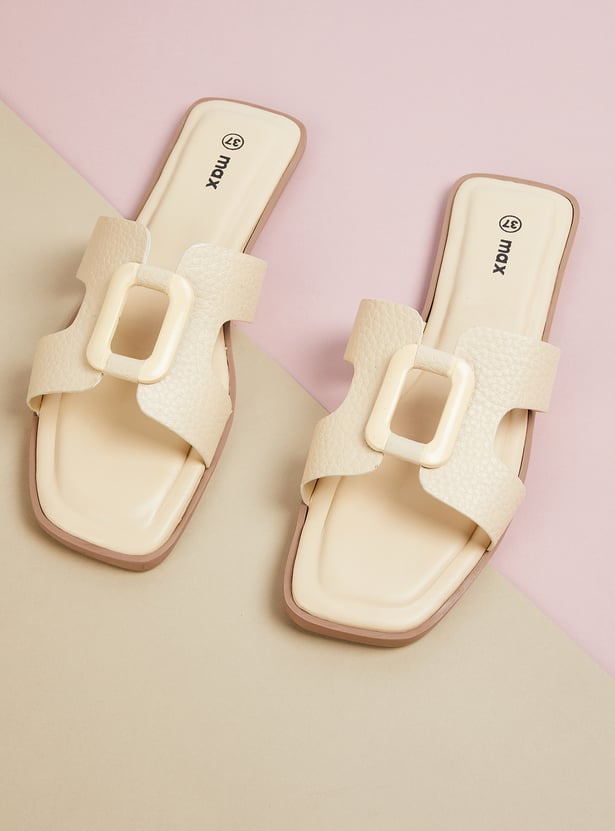 Women Slip-On Buckle Flats