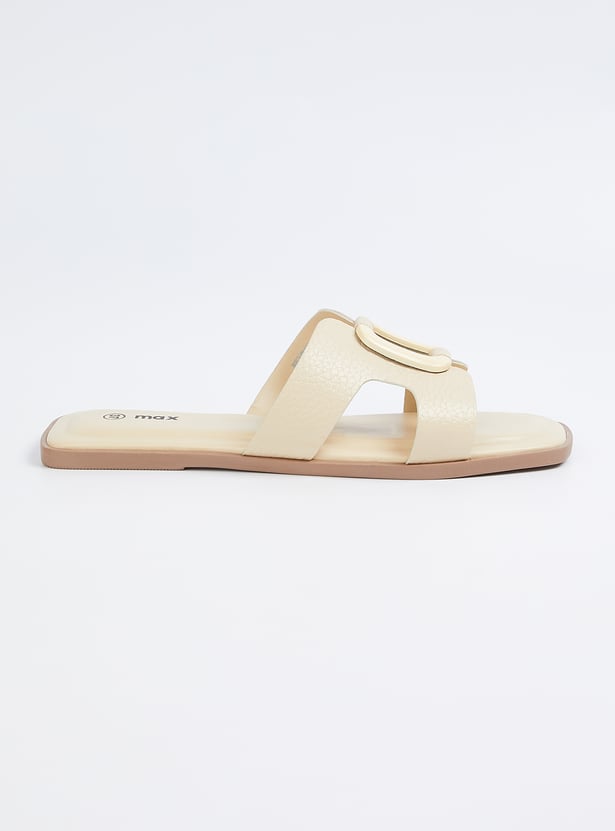 Women Slip-On Buckle Flats