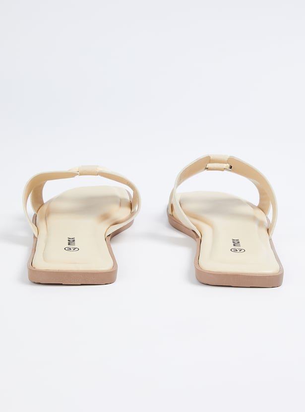 Women Slip-On Buckle Flats