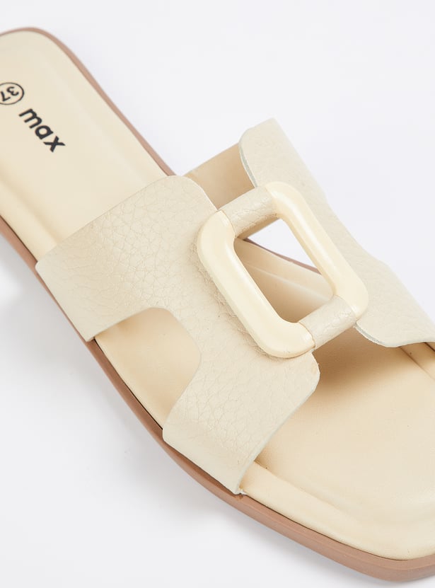 Women Slip-On Buckle Flats