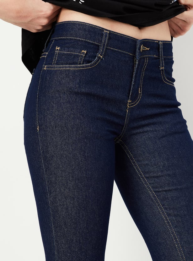 Women Solid Pencil Fit Jeans