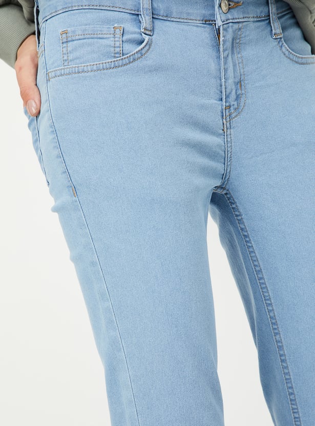 Women Washed Pencil Fit Jeans