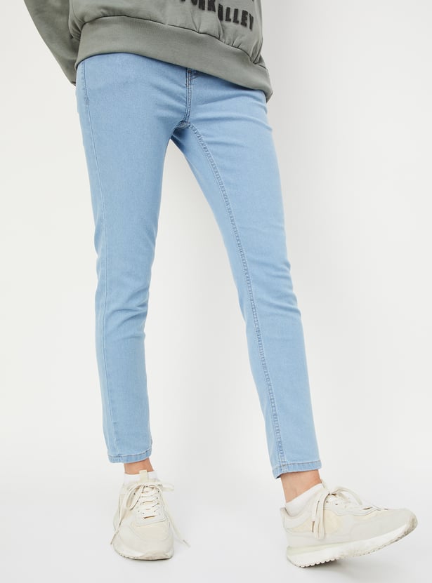 Women Washed Pencil Fit Jeans