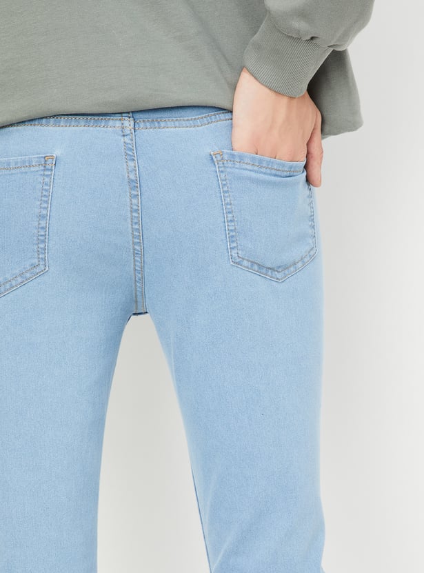 Women Washed Pencil Fit Jeans