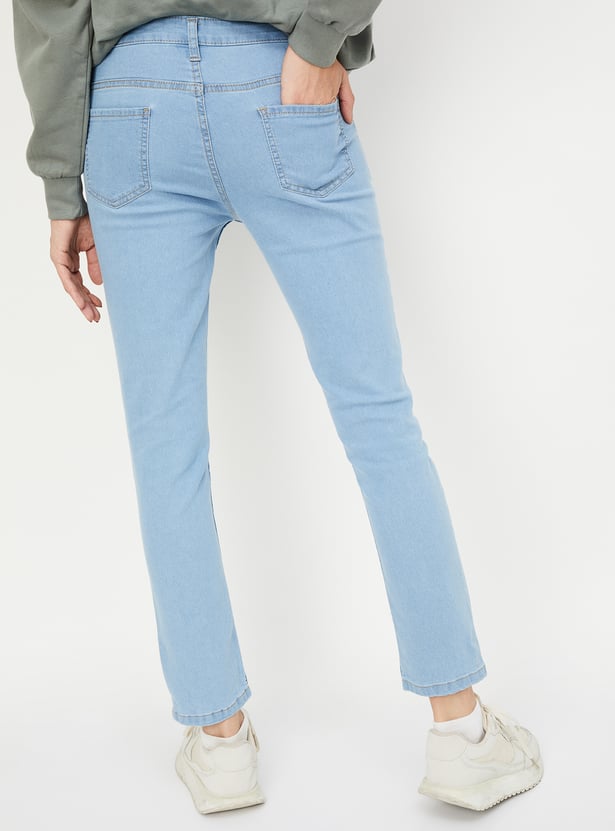 Women Washed Pencil Fit Jeans