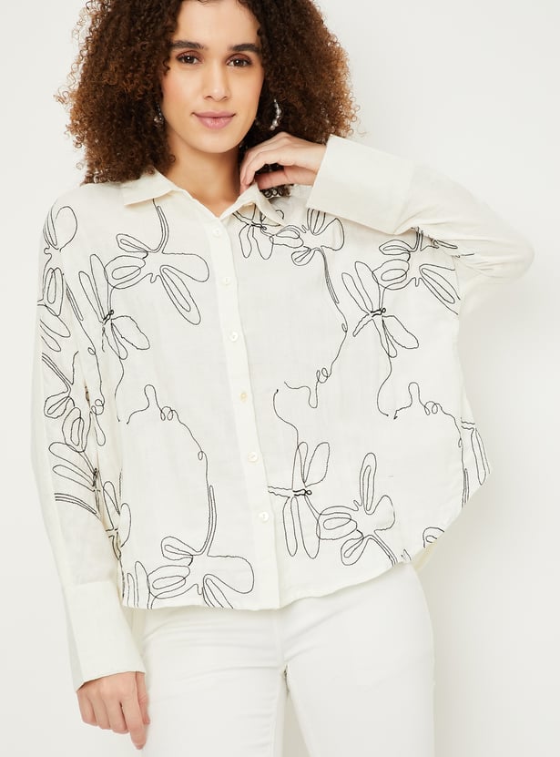 Kalki x Max Women Embroidered Shirt