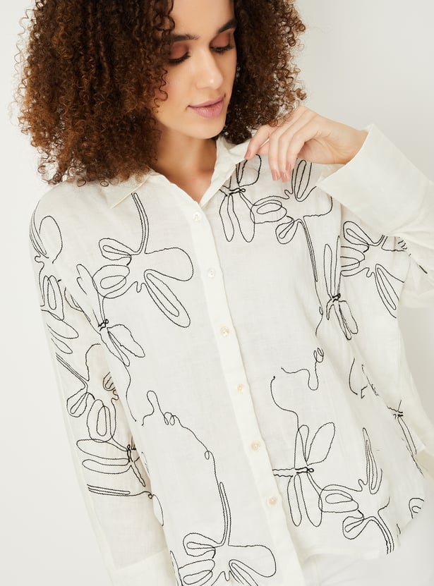 Kalki x Max Women Embroidered Shirt