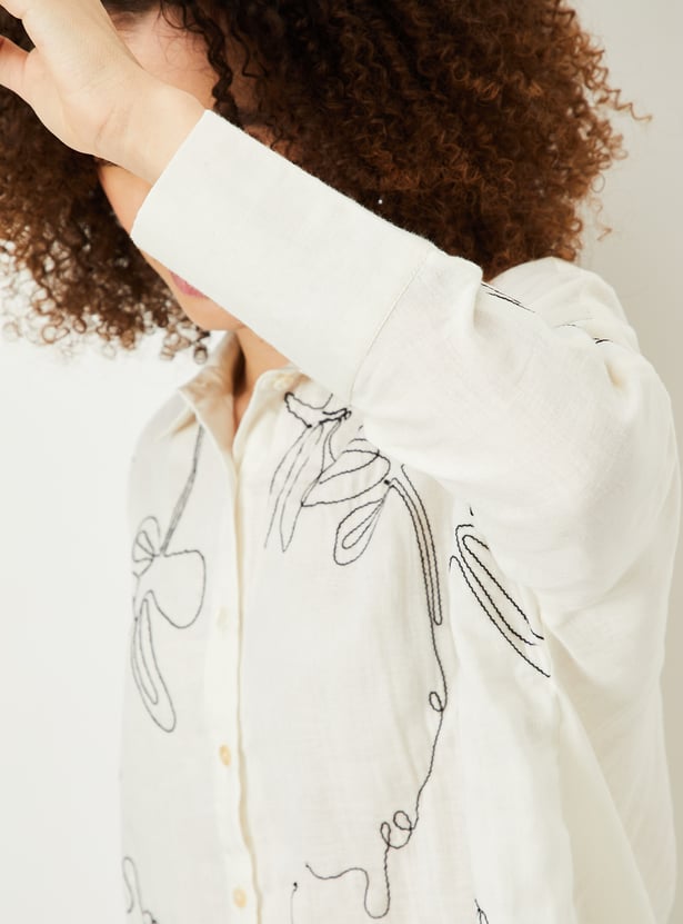 Kalki x Max Women Embroidered Shirt