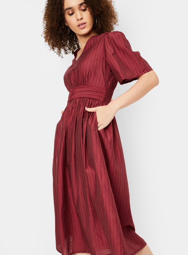 Kalki x Max Women Striped Fit & Flare Dress