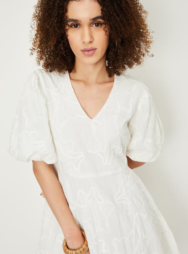 Kalki x Max Women Embroidered Bubble Hem Dress