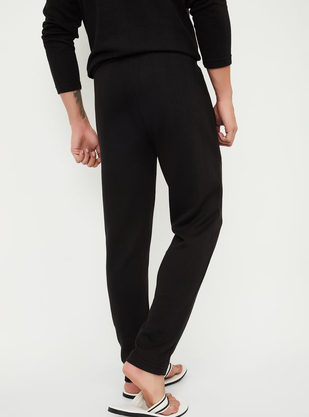 Men Knit Thermal Track Pants