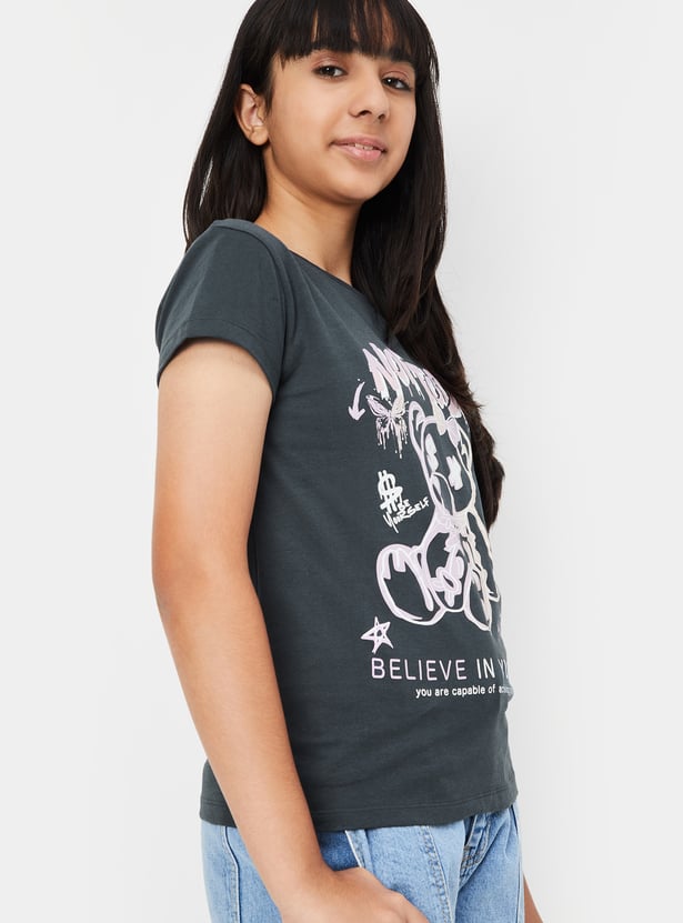 Girls Graphic Print T-shirt