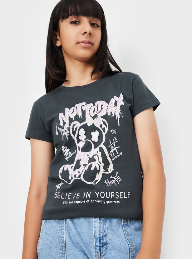 Girls Graphic Print T-shirt