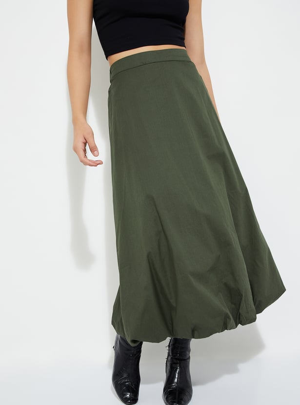 URB_N Women Solid Bubble Skirt