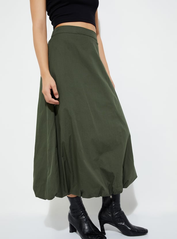 URB_N Women Solid Bubble Skirt