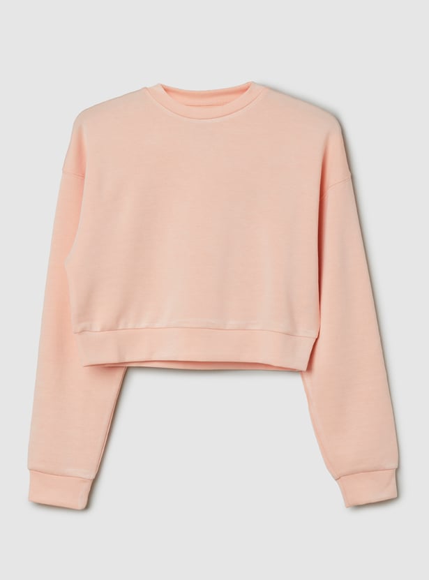 Girls Solid Sweatshirt