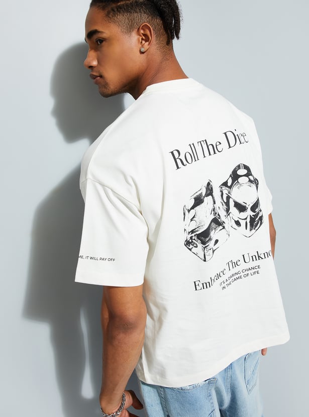 URB_N Men Back Graphic Printed T-shirt