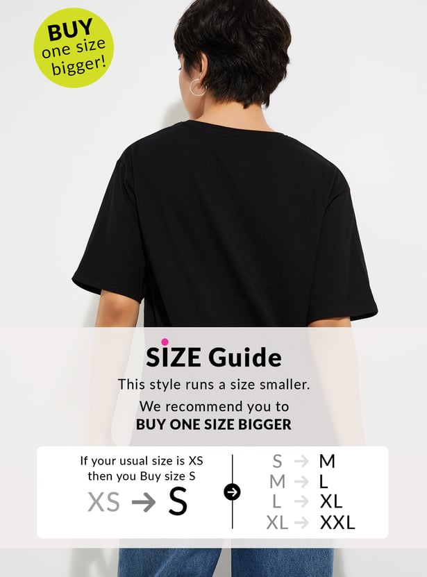 Buy URB_N Women Oversized Printed T-shirt Online at just Rs